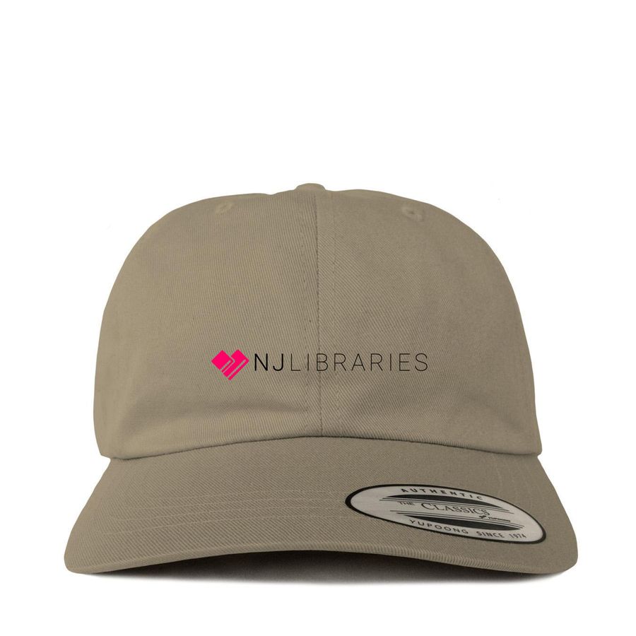 I Love NJ Libraries, a Khaki Printed Classic Baseball Cap