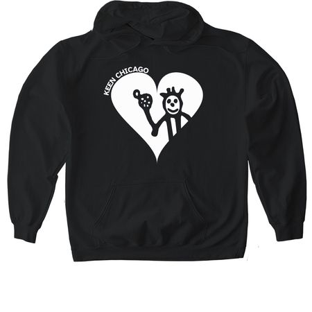 KEEN Chicago Loves You Hoodie, a Black Gildan Softstyle Pullover Hoodie