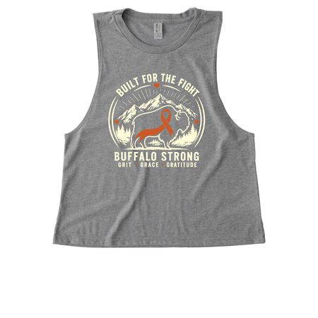 Buffalo Strong Collection, a Aluminum Grey Allmade Eco Triblend Women?s Muscle Tank