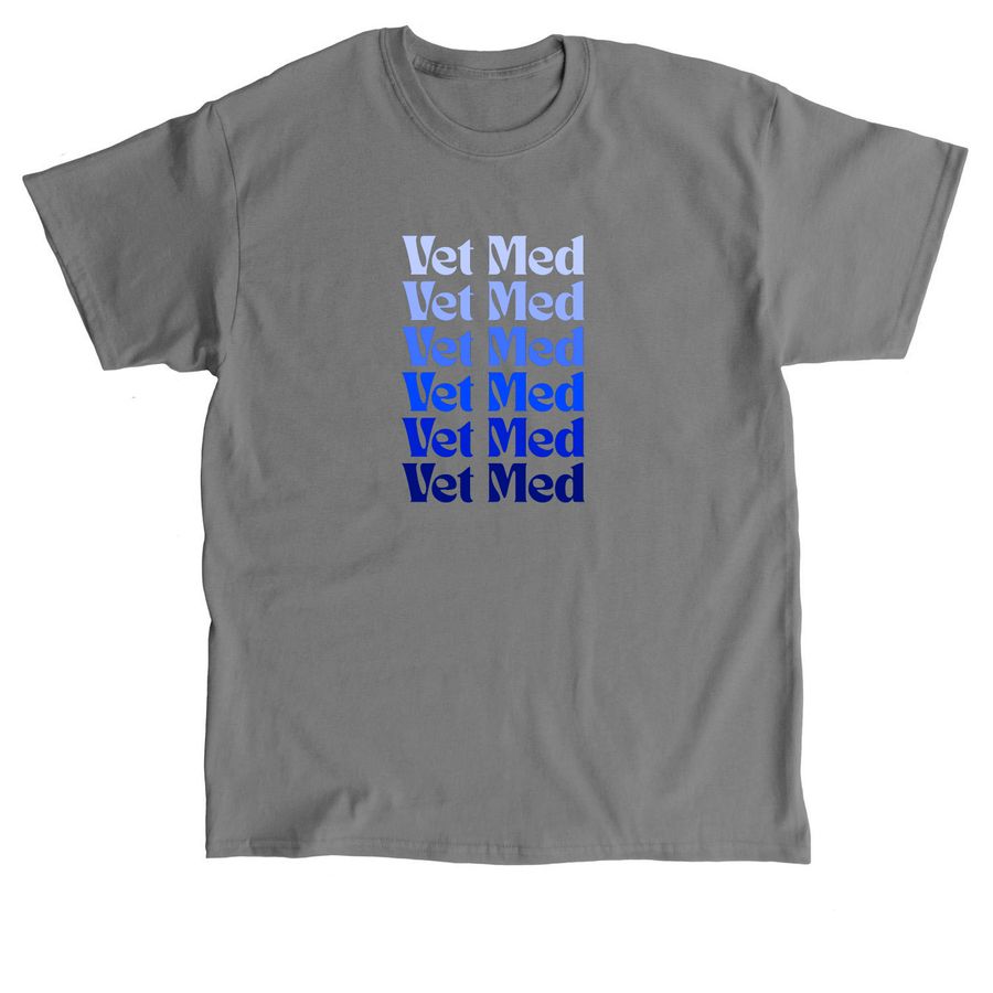 Blue Ombre Vet Med Shirt, a Charcoal Classic Unisex Tee