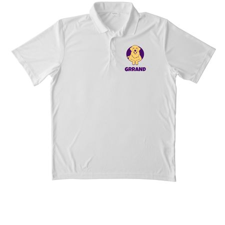 GRRAND Polo, a White Unisex Performance Polo