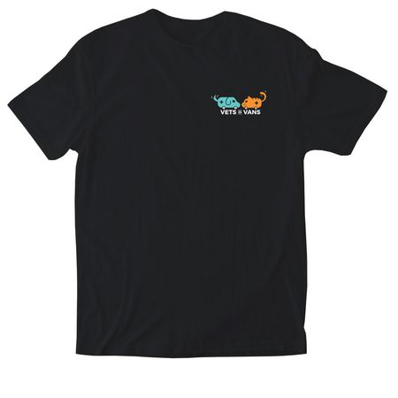 Vets in Vans, a Black Softstyle Cotton Tee