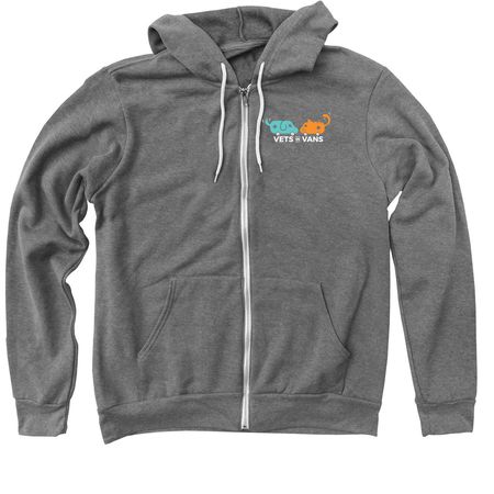 Vets in Vans, a Deep Heather Zip Up Hoodie