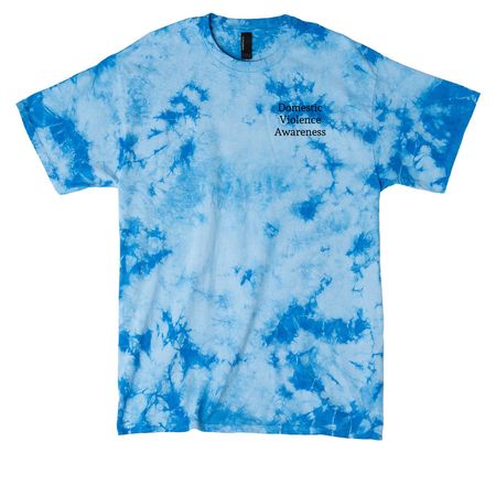 DV Awareness Month 2026, a Sky Blue Crystal Tie Dye Tee