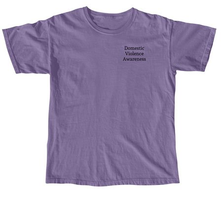 DV Awareness Month 2026, a Grape Comfort Colors Unisex Tee
