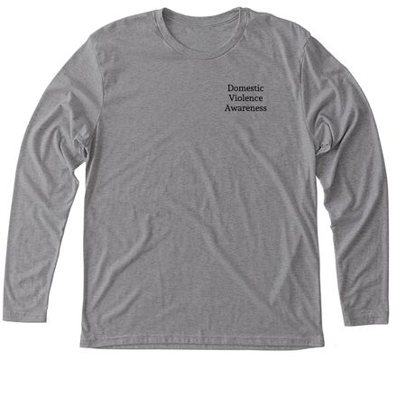 DV Awareness Month 2026, a Premium Heather Triblend Long Sleeve Tee