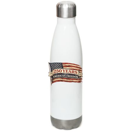 250 years, a White Stainless Steel Water Bottle