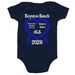 Anchored In Hope: Baby, a Navy Infant Onesie (back-view)