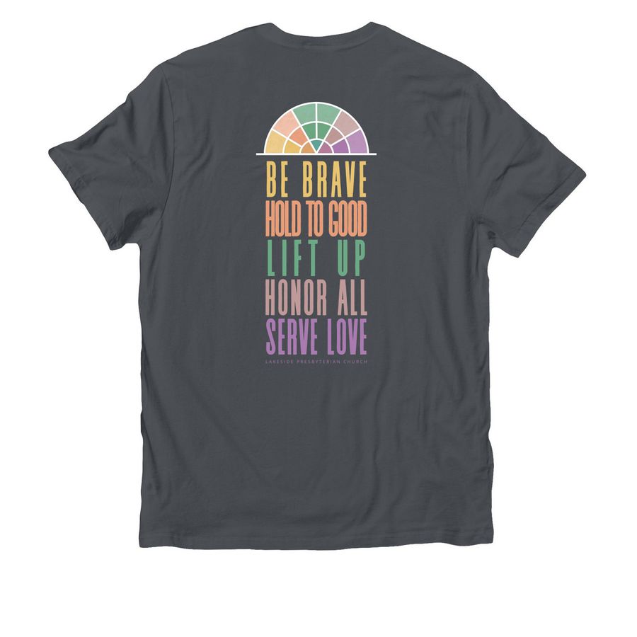 The Blessing Life, a Terrain Grey Allmade Organic Cotton Unisex Tee (back-view)
