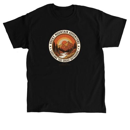 Kaos Retro Sunset Adventure, a Black Classic Unisex Tee