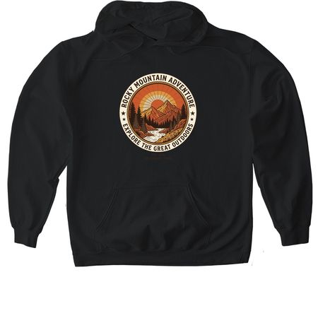 Kaos Retro Sunset Adventure, a Black Gildan Softstyle Pullover Hoodie