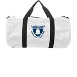 Camp Claire Duffel Bag, a White Camo Day Tripper Duffel Bag (back-view)