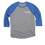 Adirondack Strides 2026&nbsp;, a Vintage Royal and Premium Heather 3/4 Sleeve Baseball Tee (back-view)