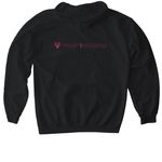 VUU School of Education, a Black Gildan Softstyle Pullover Hoodie (back-view)