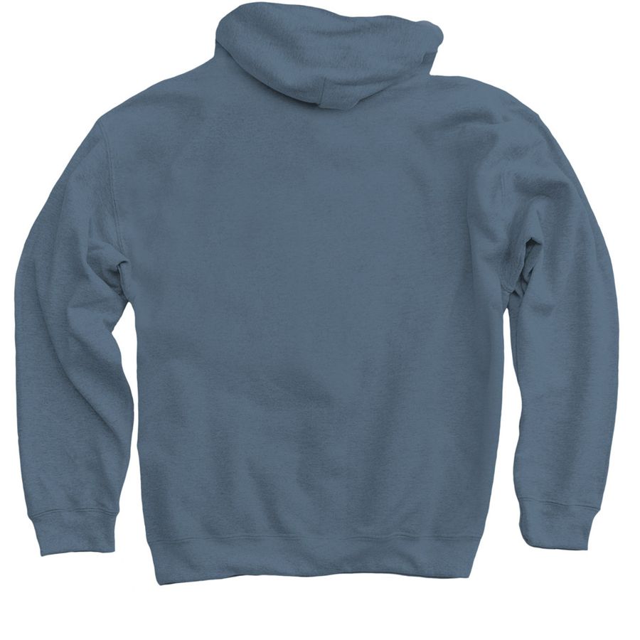 The Bark Bus, a Indigo Pullover Hoodie (back-view)