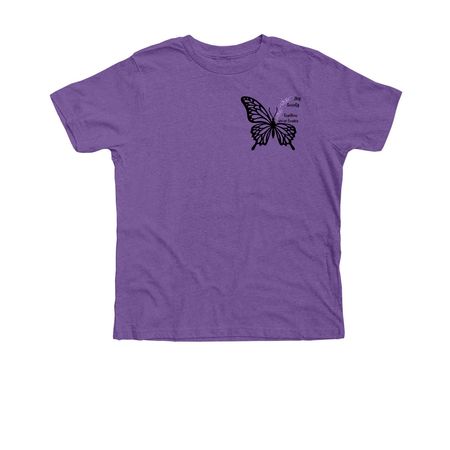 Sky Society Epilepsy Awareness Shirts, a Heather Team Purple Premium Youth Tee