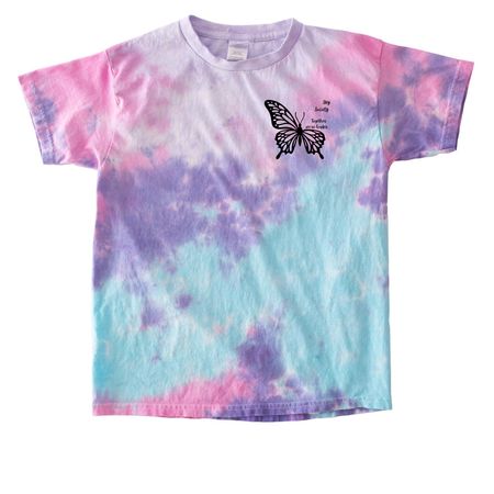 Sky Society Epilepsy Awareness Shirts, a Cotton Candy Youth Tie Dye Tee