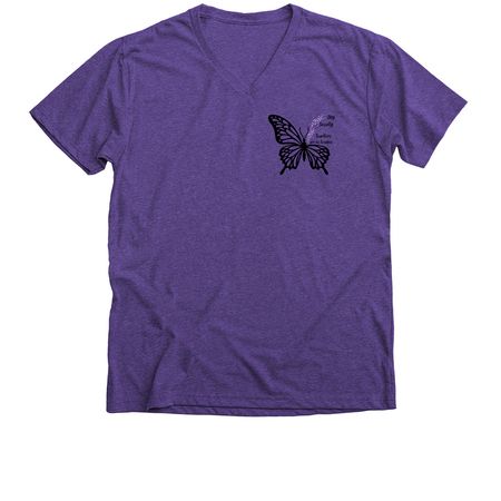 Sky Society Epilepsy Awareness Shirts, a Purple Rush Premium V-Neck Tee