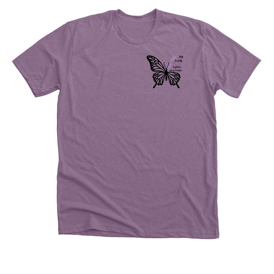 Sky Society Epilepsy Awareness Shirts, a Heather Purple Premium Unisex Tee