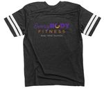 Self Love Club, a Vintage Smoke / White Football Jersey Tee (back-view)