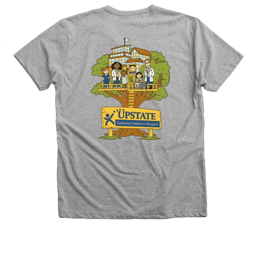 V-Neck Tees, a Athletic Heather Premium V-Neck Tee (back-view)