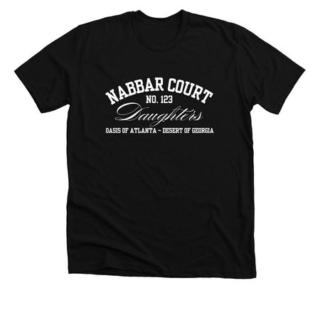 NABBAR COURT: Legacy-Daughters (white), a Solid Black Blend Premium Unisex Tee