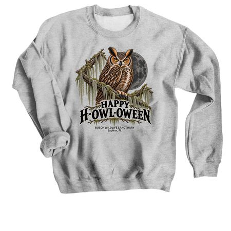 Happy H-OWL-oween, a Sport Grey Crewneck Sweatshirt