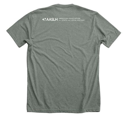 History & Democracy, a Deep Heather Premium Unisex Tee (back-view)