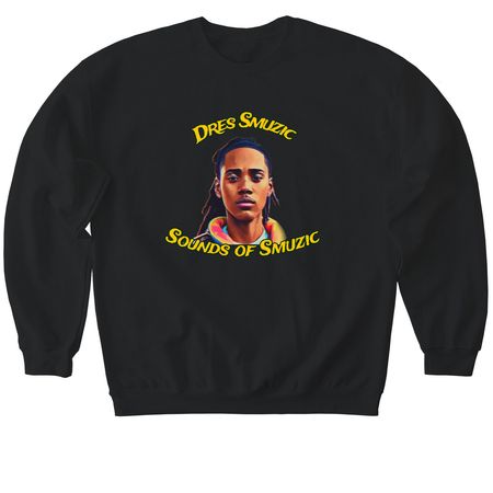 Sounds of Smuzic concept, a Black Softstyle Crewneck Sweatshirt