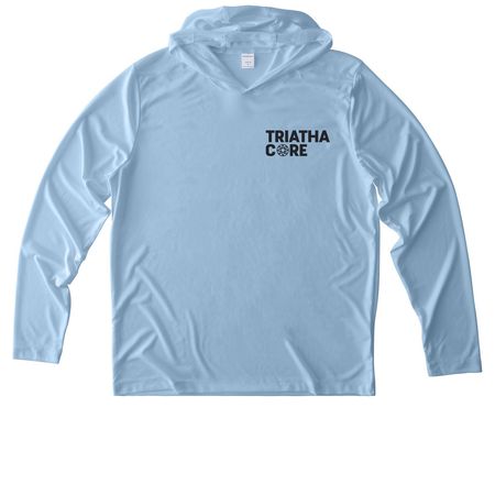 Race gear &nbsp;, a Light Blue UV Performance Long Sleeve Hoodie