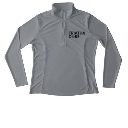 Race gear &nbsp;, a Grey Concrete Women's Performance Quarter Zip Pullover