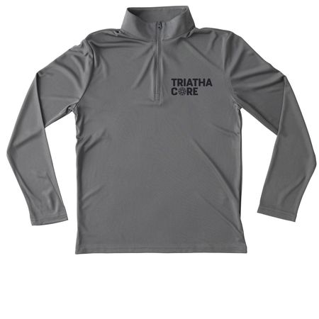 Race gear &nbsp;, a Grey Concrete Youth Performance Quarter Zip Pullover