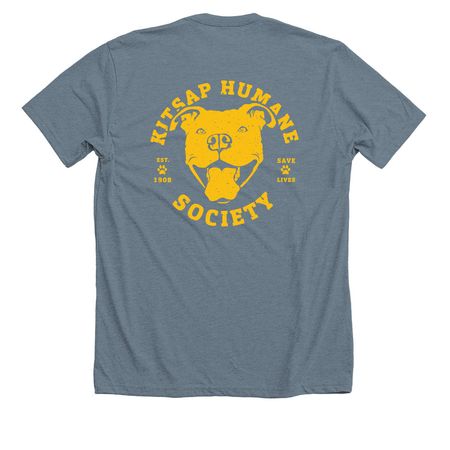 Vintage Spirit - Pup, a Heather Blue Storm Premium Unisex Tee