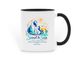 Tom & Hallie; Sand & Sea Cat Lounge Mug, a Black Two-Tone Ceramic Mug