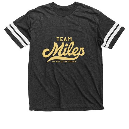 Team Miles Shirts - Saints/LSU, a Vintage Smoke / White Football Jersey Tee