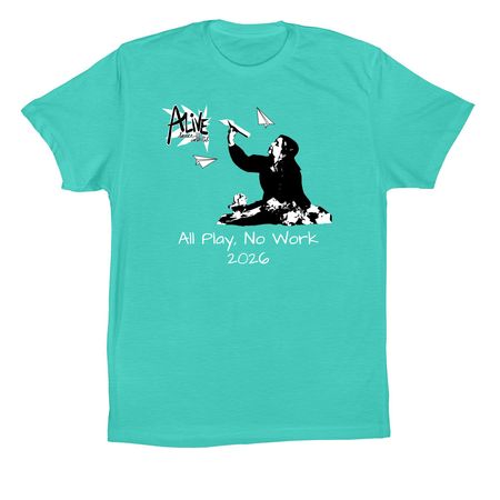 All Play, No Work Fundraiser, a Teal Premium Cotton Tee