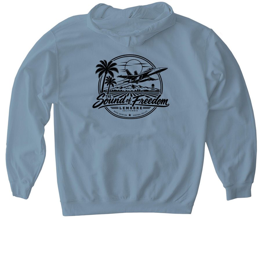 Lemoore aviation F18, a Stone Blue Gildan Softstyle Pullover Hoodie