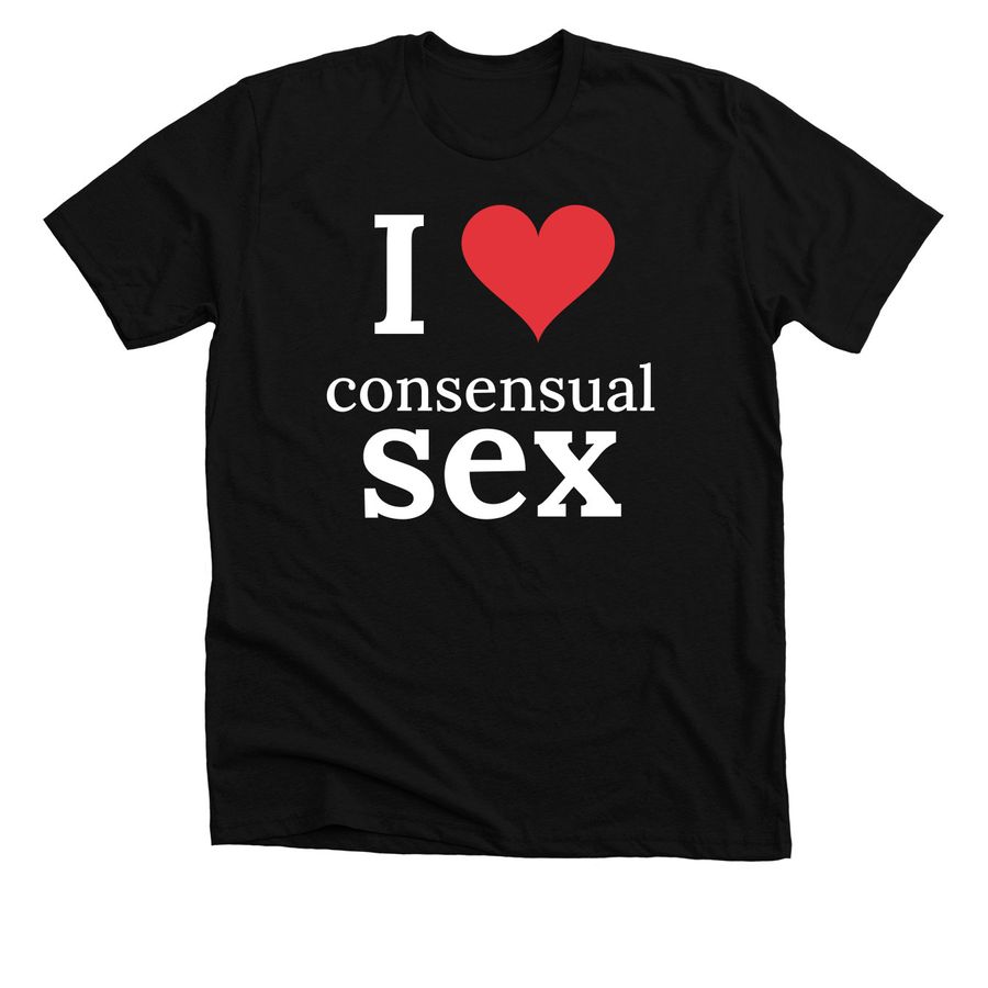 I <3 Consensual Sex, a Solid Black Blend Premium Unisex Tee