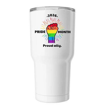 Celebrate Pride Month&nbsp;, a White Insulated Tumbler