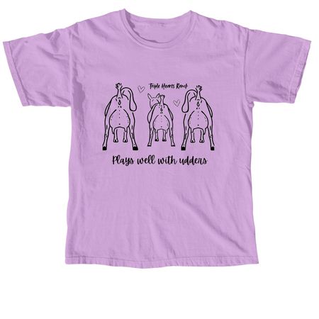 Udders, a Neon Violet Comfort Colors Unisex Tee