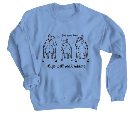 Udders, a Carolina Blue Crewneck Sweatshirt