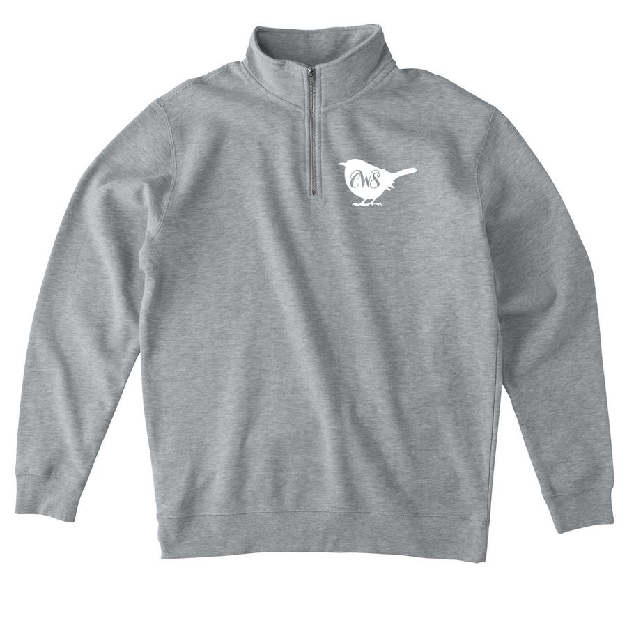 ?The Barbara Allen? (Apparel), a Grey Heather Midweight Quarter Zip Pullover