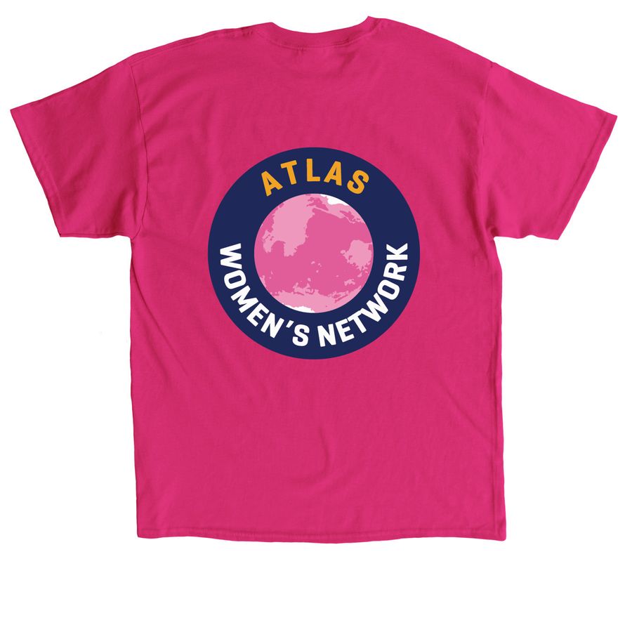 Atlas Women's Network Making Strides, a Heliconia Classic Unisex Tee (back-view)