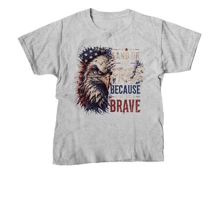 Land of the Free, a Sport Grey Youth Unisex Tee