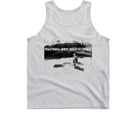 Crackhead White Jesus is Coming!!, a Sport Grey Classic Unisex Tank Top