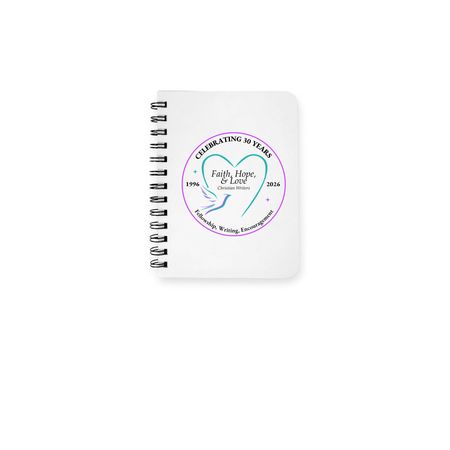 Celebrating 30 Years, Teal Logo Notebook, a White Spiral Notebook