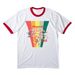 Adult/Youth- 5200 Magnolia Block Party 2026, a White/ Red Cotton Ringer Tee