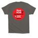 Red Circle (design on back only), a Asphalt Premium Cotton Tee (back-view)