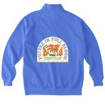 2026 Jefferson County Fair Shirts, a Flo Blue Comfort Colors Quarter Zip Pullover (back-view)