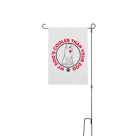 Yard Flag /Red&nbsp;, a White 12" x 18" Yard Flag with Stake